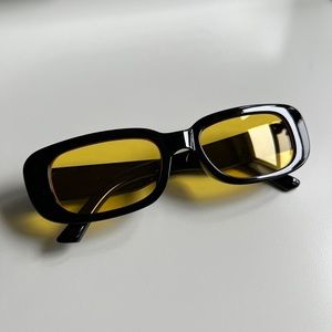 vintage unique retro style sick dope black rectangle sunglasses